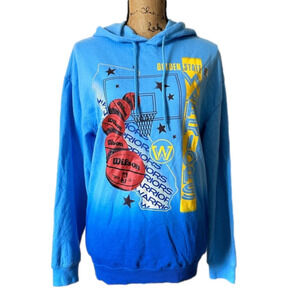 NBA‎ Blue Golden State Warriors Pullover Mens XS Hoodie Blue Basketball NEW